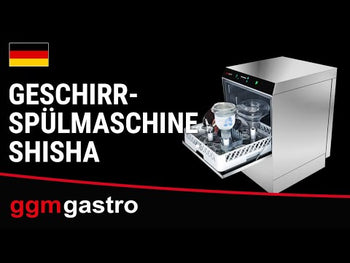 Glass oppvaskmaskin SHISHA - 4,9 kW - Med Avløpspumpe, Vaskemiddelpumpe og Vannmykner (Dobbelvegget)