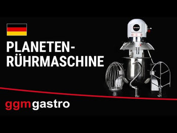 Planetmikser - 20 l - 750 W - inkl. visp, grind og eltekrok - bordmodell - 230 V - 1-fase