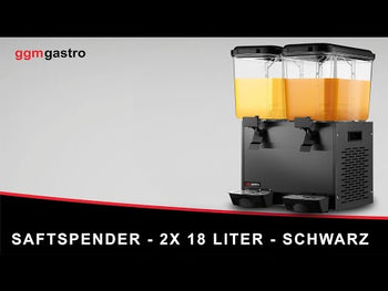 Juice dispenser - 2x 18 liter - svart