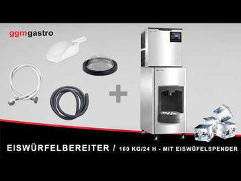 Isbitmaskin - Terning - 160 kg/24 t - med isdispenser - med avløpspumpe