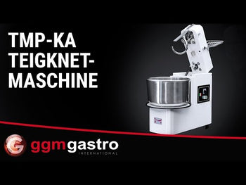 Teigknetmaschine - 22 Liter / 18 kg - 2 Geschwindigkeiten -  Kessel abnehmbar & Rührwerk aufklappbar - Timerfunktion