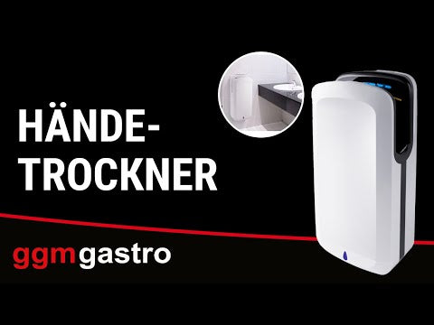 Håndtørker med berøringsfri & UV‑lampe - hvitlakkert