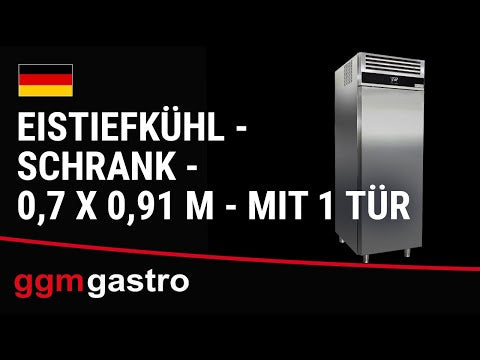 Fryseskap i rustfritt stål - 650 l - -24 °C til -12 °C - med 1 dør