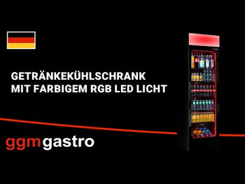 Displaykjøler - 595 mm - 345 l - digitalt display - med 1 glassdør & LED-belysning - svart