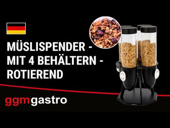Müslidispenser - med 4 beholdere - roterende