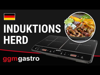 (2 stk.) Induksjonsplate - 605x360 mm - 3,5 kW - 2 kokesoner runde
