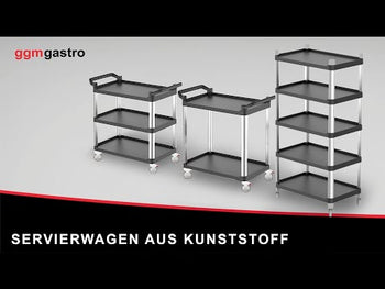 Trillebord av plast - med 3 Hyller
