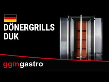 Kebab Grill - 6 brennere - maks. 100 kg - inkl. Skjerm