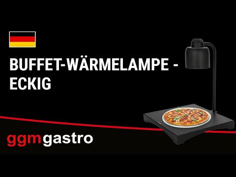 Buffet-varmelampe infrarød - 250 W - firkantet - sølv