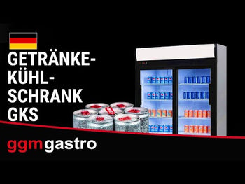 Brusskap Svart - 880 liter - med 2 Skyvedører i glass