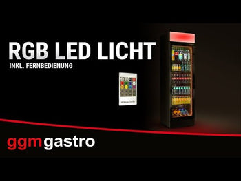 Displaykjøler - 595 mm - 345 l - digitalt display - med 1 glassdør & LED-belysning - svart