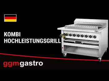 Gasskombinasjonsgrill med høy ytelse - med 15 grillspyd