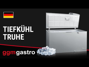 Fryseboks - 433 liter (nettoinnhold) - GRÅ med lokk i rustfritt stål