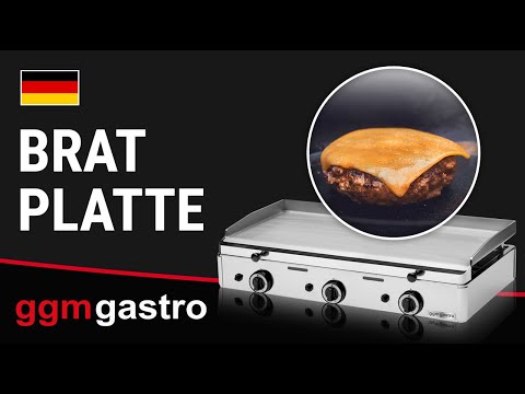 Flatgrill Gass - 3,1 kW - glatt - Stekeflate: 383x395 mm