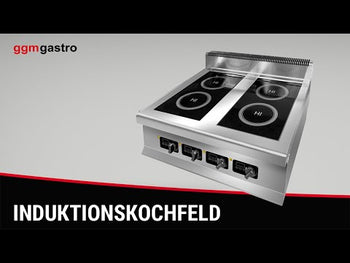 Induksjonsplate - 400x700 mm - 6,0 kW - 2 kokesoner