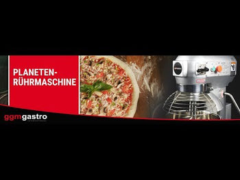 Planetmikser - 10 l - 450 W - inkl. visp, grind og eltekrok - bordmodell - 230 V