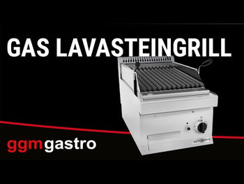 Gass lavasteingrill - 7 kW - Bordmodell - 700 mm dyp