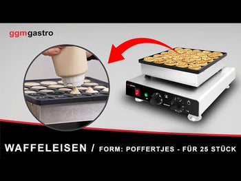Vaffeljern - Enkelt - Manuell - 850 Watt - Form: Poffertjes - for 25 stykker