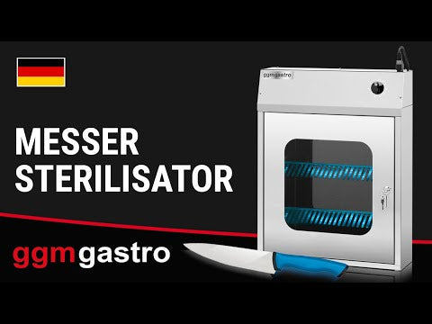 UV-steriliseringsskap for kniver - for 30 kniver - 20 W - timer opptil 120 min - inkl. knivholder