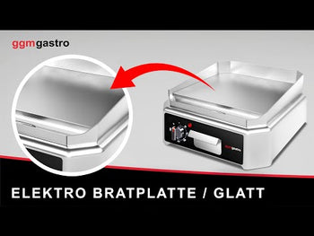 Elektrisk stekeplate - 2,5 kW - Glatt