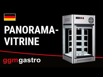 Panoramavitrine - 108 Liter - Rustfritt stål