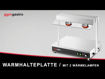 Varmeplate med 2 varmelamper