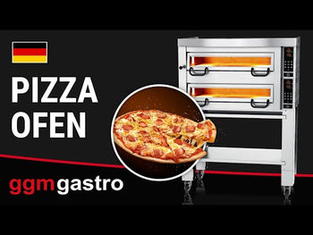 Elektrisk pizzaovn Power – 9 x 34 cm – digital – inkl. hette & understell