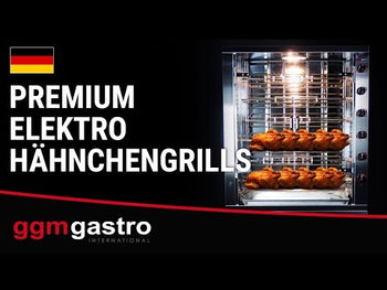 Elektrisk kyllinggrill kompakt med 8 spyd til 48 kyllinger