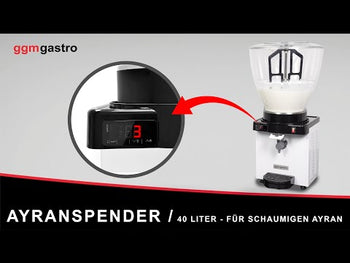 Ayran-dispenser - 40 liter - for skummende ayran - hvit
