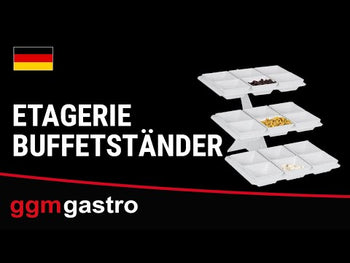 BuffetStativ - inkl. 18 Melamin skåler - Firkantet