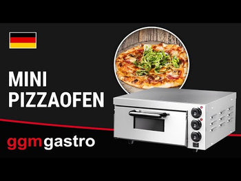 Elektrisk mini-pizzaovn - 590x570 mm - 4x Ø 20 cm - opptil 350 °C - manuell - svart
