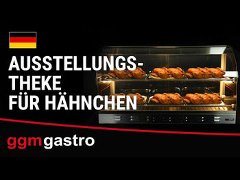 Utstillingsdisk for kylling med uttrekkbart brett