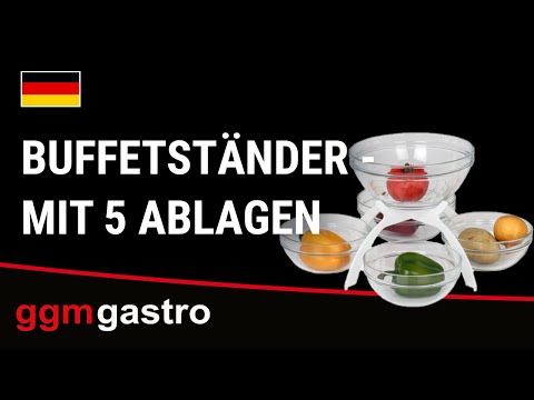 Buffetstativ - svart - 5-etasjes
