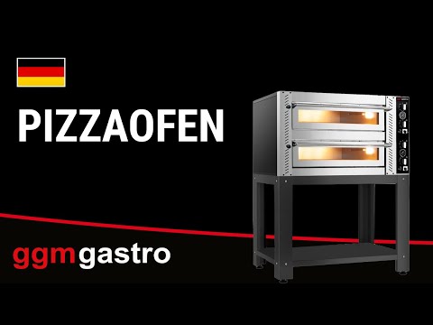 Elektrisk pizzaovn - 1320x850 mm - 6x Ø 30 cm (Bred) - opptil 450 °C - manuell - inkl. understell