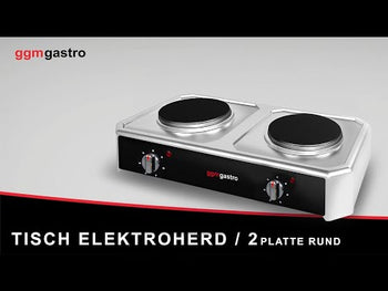 Elektrisk komfyr med bordplate - 4 kW - 2 runde plater