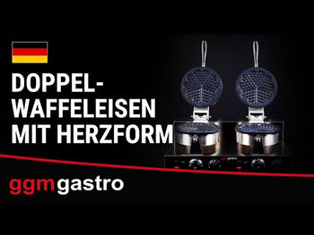 Vaffeljern med 2 stekeplater (dobbel) - hjerteform