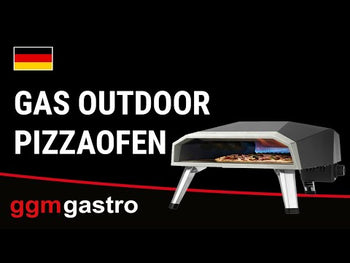 Gass utendørs pizzaovn stor - for Ø 40cm pizzaer - med transportpose