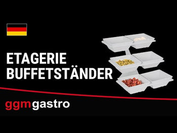 BuffetStativ - inkl. 6 Melamin skåler - Firkantet