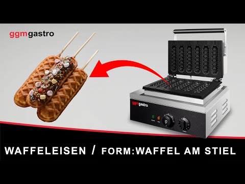 Vaffeljern / corn dog - enkelt - mekanisk termostat - 1,55 kW - Form: Corn dog (vafler på pinne)