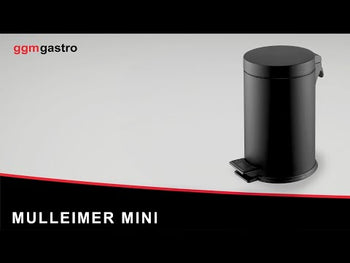 Minibøtte - 5 liter - Svart - med pedal