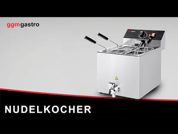 Pastakoker - 8 + 8 liter - 6,5 kW - med avløpskran - inkl. 8 kurver