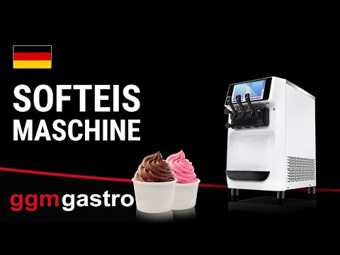 Softismaskin - 30–32 l/t - 2,68 kW - berøringsskjerm - for 3 smaker (2 + miks) - bordmodell