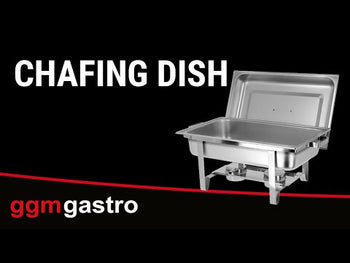 (2 stk.) Chafing dish – GN 1/1 – med lokk og ben i rustfritt stål