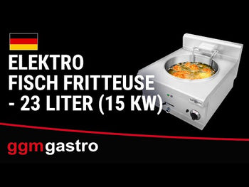 Elektrisk frityrkoker - 25 l - 14 kW - svart