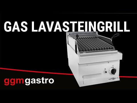 Gass lavasteingrill - 23 kW - 2 grillrister - Bordmodell - 700 mm dyp - 700-serien - i rustfritt stål