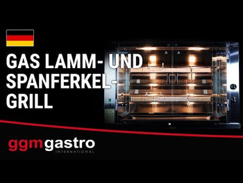 Gassgrill til lammekjøtt/svinekjøtt med 2 spyd