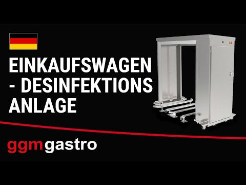 Desinfeksjonsanlegg for handlevogner - 50 W - rustfritt stål - 36,0 l - 1830x850x1640 mm