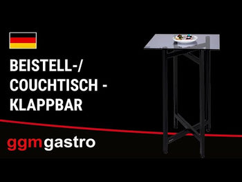 (3 stk.) Sett med side-/sofabord – sammenleggbare – høyde: 700, 900 og 1200 mm