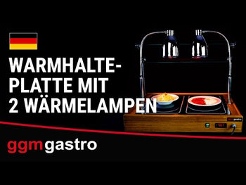 Varmeplate med 2 varmelamper