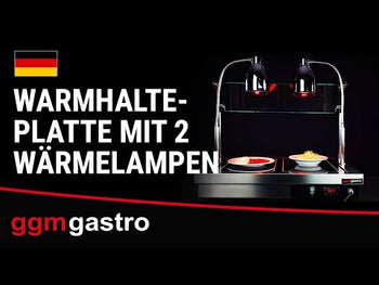 Varmeplate med 2 varmelamper